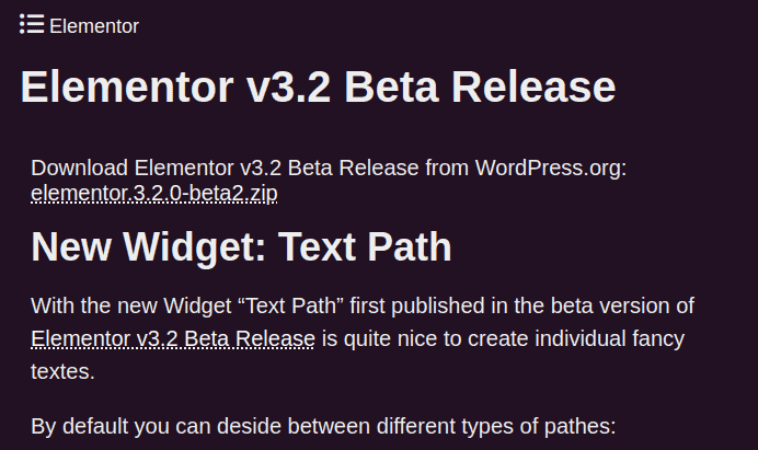Elementor v3.2 Beta Release